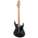 ZOCWJK Electric Guitar Jazz Electric Guitar Maple Fretboard 22 Frets Humbucker Pickup Professional Performance Durable,Type 2 Black