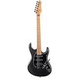 ZOCWJK Electric Guitar Jazz Electric Guitar Maple Fretboard 22 Frets Humbucker Pickup Professional Performance Durable,Type 2 Black