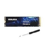 Ediloca 1TB SSD NVMe M.2 2280 PCIe Gen4 x4 Internal Solid State Drive - Up to 5000MB/s, 1TB SSD PS5 Dynamic SLC Cache, PS5 Compatible for Gaming PC Laptop(EN705)