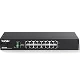 Tenda 16 Port Gigabit Ethernet Switch | Desktop/Rackmount Network Switch | 16*10/100/1000Mbps Shielded Ports | Unmanaged | Plug & Play | Traffic Optimization | Metal | Quiet for SOHO & Home (TEG1016D)