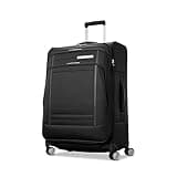 Samsonite UpLIFT Lightweight Medium Checked Softside Luggage with Spinner Wheels - Expandable - Airline-Approved, Polyester Soft Suitcase for Ultra Light Travel - Black