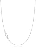 Jewlpire 925 Sterling Silver Chain Necklace for Women, 1.1mm Cable Chains Silver Chain for Women Shiny & Sturdy Women's Chains Necklace, 18 Inches
