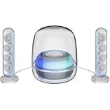 Harman Kardon SoundSticks 5 2.1-Channel Bluetooth Speaker with HDMI - White - 3-Way Speaker Design with Multicolor Light Show - Music Streaming & Auracast Multi-Speaker Connection