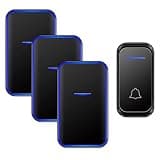 ONMYJFD Home Door Bell 1 Button 3 Receiver Chime Waterproof Doorbell 300M Remote Intelligent LED Light