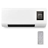 Wall-Mounted Heater and Air Conditioner Combo, Mini AC Unit, 3S Fast Heat, 8H Timer, Low Noise, Dual Control for Small Rooms