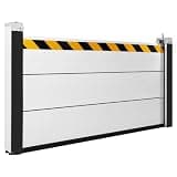 Hubxinly Aluminum Unit Module Flood Protection Barrier Reusable Baffle Flood Barrier for Front Door/Basement Entrance/Backyard Removable Temporary Dams 48.03x23.62in