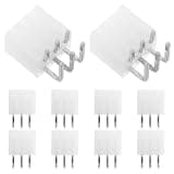 Toddmomy 10pcs GPU 6‑Pin Power Connector, Board‑Mount PCI‑E Socket, Right‑Angle 90° Through‑Hole Header for Video Card Repair, Replacement