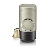 WACACO Minipresso NS2, Portable Espresso Machine, Compatible Original NS Capsules, Travel Coffee Maker, Manually Operated from Piston Action (Stone Beige)