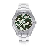 NTVOWPZO Three-Hand Analog Stainless Steel Watches for Men Easy Reader