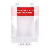 WALFRONT Fire Reminder Cover Pull Station Cover Manual Emergency Call Point Protective Button Guard Transparent Fireproof PC For Home Office Outdoor
