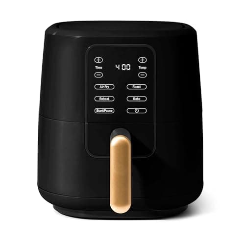 Small Air Fryer 3 Qt with TurboCrisp Technology – Compact Mini Air Fryer for Fast, Crispy Cooking, Easy Clean, Perfect for Small Kitchens & Apartments (Black)