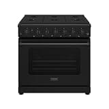 36 Inch Professional Liquid Propane Range in Black
