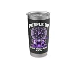 Purple Up for Military Kids Stainless Steel Insulated Tumbler