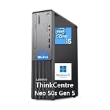 Lenovo ThinkCentre neo 50s Gen 5 Small Form Factor Business Desktop Computer, Intel Core i5 14th Gen i5-14400, 64 GB DDR5 RAM, 4 TB SSD, Wi-Fi 6, Bluetooth, Win 11 Pro, Black