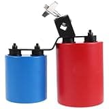Toddmomy 1 Set Bicolor Cowbell for Drum Set, High and Middle Tones Double Mounted Bell, Dual Tone Cowbell Percussion Instrument for Band Practice & Performance