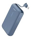 Belkin Portable Charger Power Bank USB C, 10000 mAh w/Integrated Cable, 20W Fast Charge USB-C Power Delivery, iPhone Charger, Apple iPhone 17, Air, Pro, Pro Max, iPad, Samsung Galaxy S25 - Blue