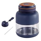 Portable Juicer Cup with Double Lid, Cordless 800ml Portable Electric Juicer Cup, Usb Rechargeable, Personal Blender for Shakes Ice Crushing Fruits & Vegetables, for Travel Gym Offices