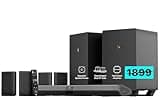 Nakamichi Shockwafe Ultra 9.2.4 Channel Soundbar System with Dolby Atmos/DTS:X, Dual 10" Subwoofers, 4 Rear Surround Speakers, 1300 Watts Max Output Power