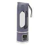 Phefop Portable Blender, 450ml USB Rechargeable Juicer Cup Personal Smoothie Maker with Stainless Steel Blades, 25W Motor, Easy Clean for Students Travel Office Gym