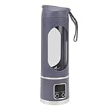Phefop Portable Blender, 450ml USB Rechargeable Juicer Cup Personal Smoothie Maker with Stainless Steel Blades, 25W Motor, Easy Clean for Students Travel Office Gym