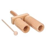 Omquot Guiro Educational Wooden Percussion Instrument for Children 1 Year and Up Glossy Edge 25cm