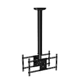 Double Ceiling TV Mount, Tilt & Swivel Design TV Bracket, Holds 2 Back to Back TVs 32 to 65/75 Inch Flat Screens