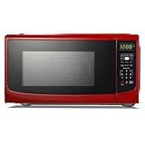 0.7 Cu Ft Microwave Oven, 700W Countertop Microwave Oven With 8 Auto Cook Programs, Red - EXPRESS COOK & +30 SEC BUTTON: Quickly Start Cooking Or Add Extra Time With A Single Press