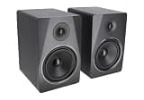 Rockville APM8B Powered USB Studio Monitor Speaker Pair in Black, 8", 2-Way, 500W, EQ, MDF Wood, RCA/XLR, Perfect for Studios, Recording, Music