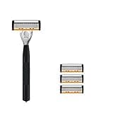 Men And Women Manual Razor Blade 7-Layer Stainless Steel Hair Removal Shaving Blades Replaceable Shaver Head(3 blades)