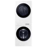 Samsung Bespoke AI Laundry Hub™ Large Capacity 4.6 cu. ft. Single Unit Washer with Steam Wash and 7.6 cu. ft. Gas Dryer in White, WH46DBH100GWA3