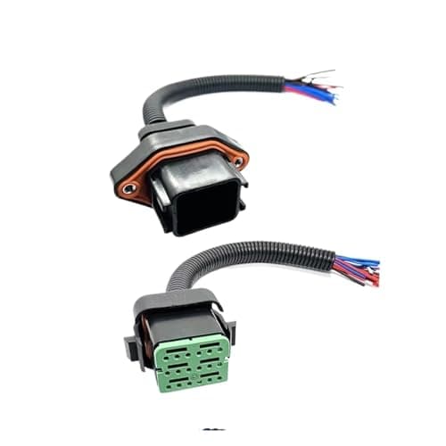 AICNRUT 1 Set 18 Pin DTV02-18PB DTV06-18SB Male Female Compatible with Excavator 330 336C9(18p Female) AICNRUT(18p Male Female)