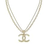Golden Layered Pendant Necklace For Women Stack Fashion Accessories