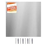 VEVOR 30" x 30" Stainless Steel Backsplash for Stove, Ultra Flat Splatter Guard, Wall Shield Range Hood Backsplash, Easy Clean Kitchen Wall Metal Panel, Pre-Drilled Holes for Easy Installation, Silver