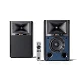 JBL 4305P Studio Monitor, Black Walnut - Powered Bookshelf Loudspeaker System - with Google Chromecast Built-in, Apple AirPlay 2 & Bluetooth