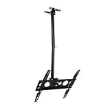TV Stand tv Wall Mount Universal Ceiling TV Mount, Telescopic Height Adjustment, 360° Swivel and Tilt Ceiling TV Bracket