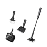hygger Small Aquarium Cleaning Tools, 4 in 1 Fish Tank Cleaner Kit with Handle,Fish Net,Algae Scraper,Clean Brush,Flat Sponge