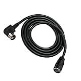 Fpbiagoq 90 Degree DIN 6Pin Male to Female Sound Video Cable for Sound Microphone Guitar Digital Instrument Equipment Metal Adapter Cable