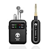 JCANOL Stereo Wireless in-Ear Monitor System 2.4G Wireless IEM System Stage Monitor with 90° Rotate Transmitter Beltpack Receiver 164ft for Studio, Band (One Receiver+ One Transmitter(90° Rotate))
