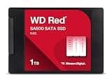 Western Digital 1TB WD Red SA500 NAS 3D NAND Internal SSD - SATA III 6 Gb/s, 2.5"/7mm, Up to 560 MB/s - WDS100T1R0A, Solid State Hard Drive
