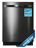 SUNVIVIPRO 24" Built-in Dishwasher, Stainless Steel Dishwasher Machine with Adjustable Racks, 14–16 Place Settings Large Capacity Dish Washer, 8 Wash Programs, Energy Star Certified, Black