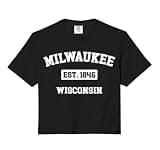 Vintage Milwaukee Wisconsin WI Est. 1846 Souvenir Comfort Colors Crop Top