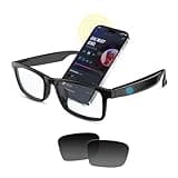 HAIXINDA Smart Bluetooth Audio Glasses with Open-Ear Speakers, Extra UV400 Polarized Sunglass Lenses Included, Wireless Music & Calls, Compatible with iOS & Android, 5H Playtime