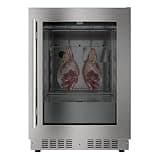 Pemberly Row 24" Undercounter Dry Aging Refrigerator, Stainless Steel, 5.3 Cu Ft, Digital Temperature Control, UVC Disinfection, Automatic Defrost, Built-in Compact Design for Residential or
