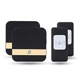 ONMYJFD Home Cordless Bell Doorbell 52 Chimes 4 Volume Waterproof 300m Remote LED Light Battery Button Receiver