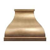 Brass Range Hood Wall Mount 42'' W, 48'' H, 21'' D, CT Copper Tailor Custom Handmade Metal Kitchen Vent Hood, With 4-Speed Exhaust Fan & LED Light,BSRH-1Y