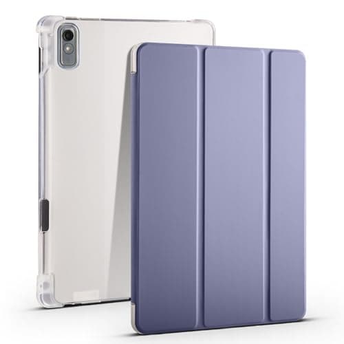 Clear Tablet Case Compatible with Lenovo Idea Tab Pro 12.7" 2025,TPU Slim Cover Auto Wake/Sleep Smart Lightweight Protective Case w/Pencil Holder Shockproof Cover.Purple