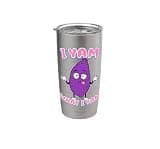 I Yam What I Yam Ube Pun Purple Yam Dad Joke Stainless Steel Insulated Tumbler