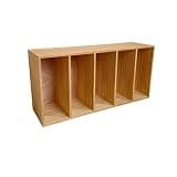 CFGH6FDF Distressed Five Tiers Desk Wooden Bookshelf Retro Storage Rack for Home Office Dormitor Freestanding Book Shelf