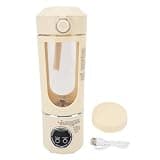Portable Blender 700ML Rechargeable Mini Juicer Cup with 12 Blades for Smoothies and Shakes, White, Ideal for Travel Gym Office and Outdoor (Beige)
