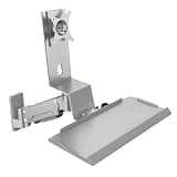 XIVUIFOI Monitor and Keyboard Wall Mount,Single Monitor Workstation,w/Folding Keyboard Tray,Gas Spring Arm,Height Adjustable,for 15"-32" Screen,Max Load 10 Kg (Gray 460mm)